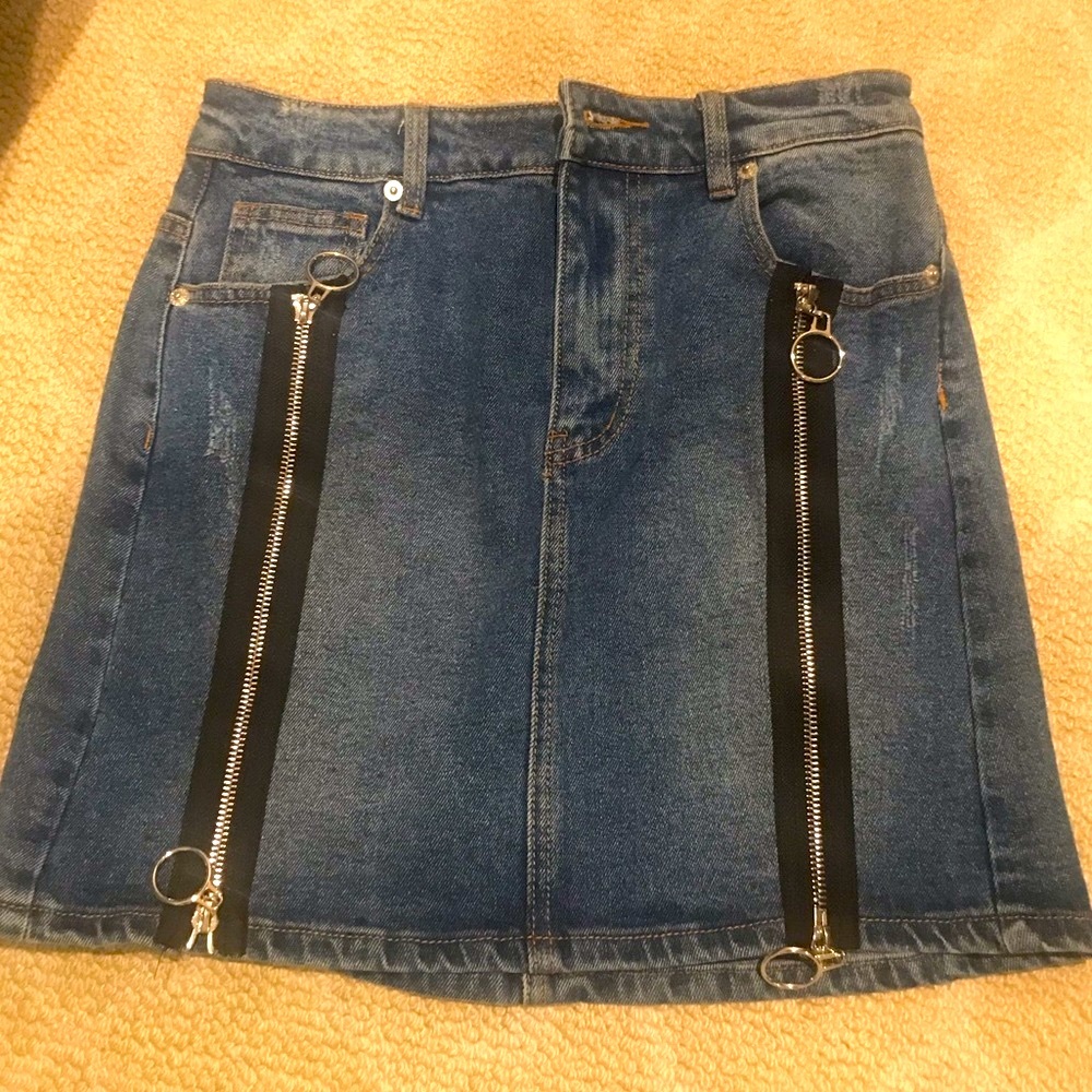 Denim Jean Mini Skirt